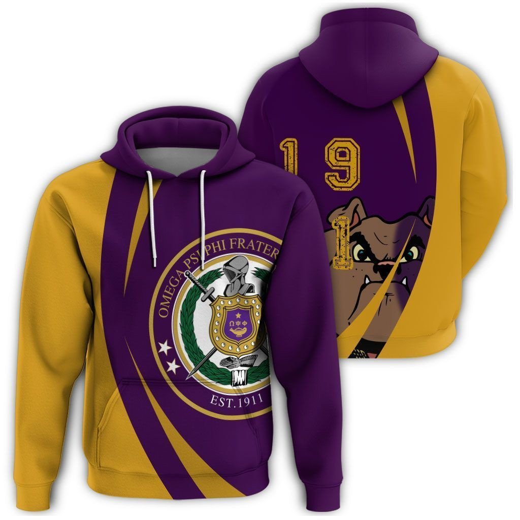 Fraternity Hoodie – Omega Psi Phi Bulldog Circle Hoodie