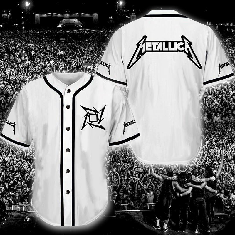 Band Metallica Baseball Tee Jersey Shirt Unisex Men Women