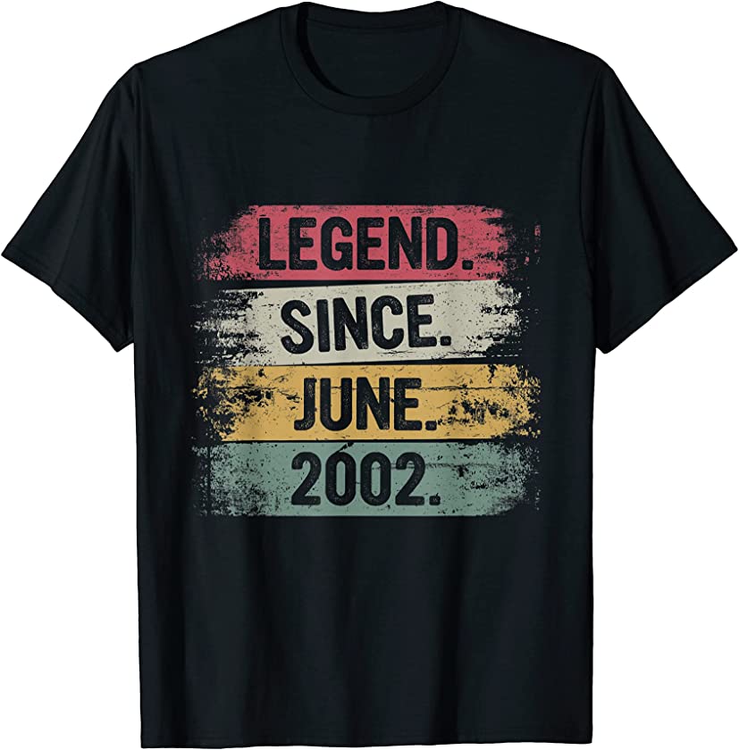 Vintage June 2002 Retro 19 Years Old Distressed 19th Bday T-Shirt