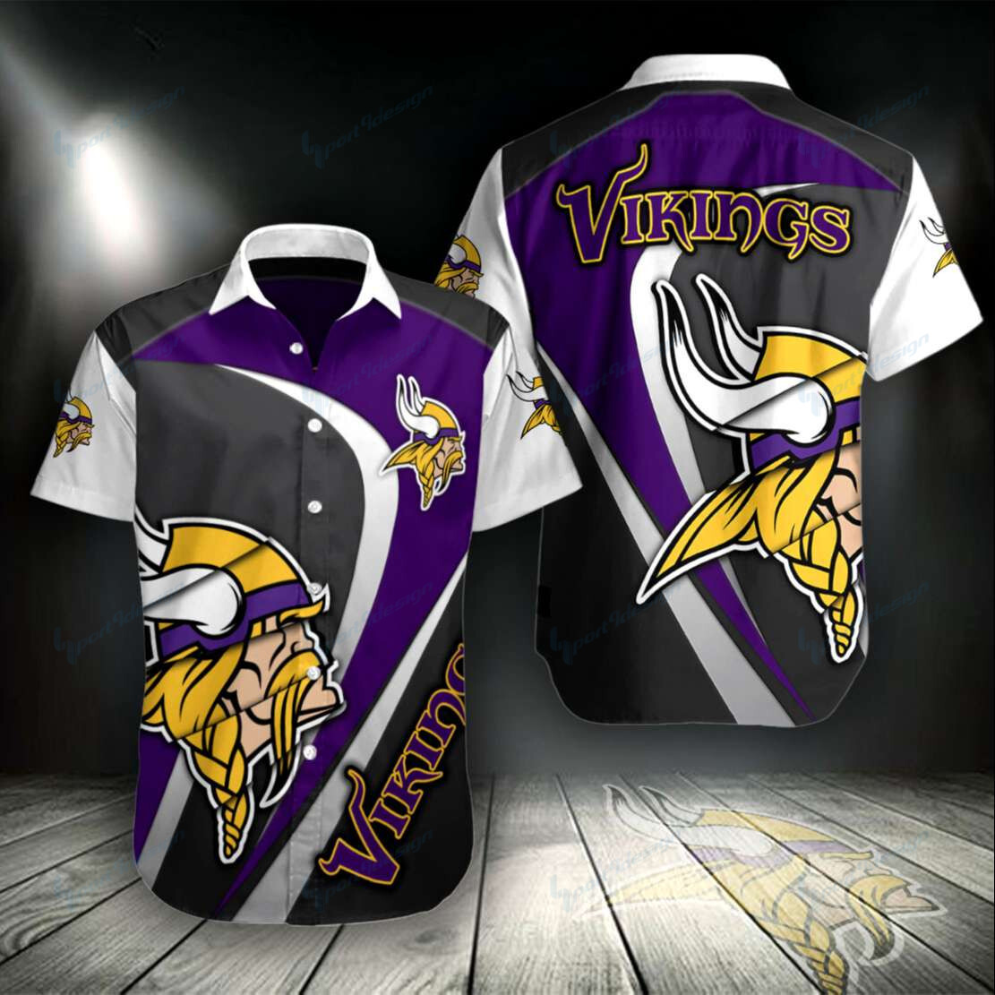 Minnesota Vikings Button Shirt Bg779