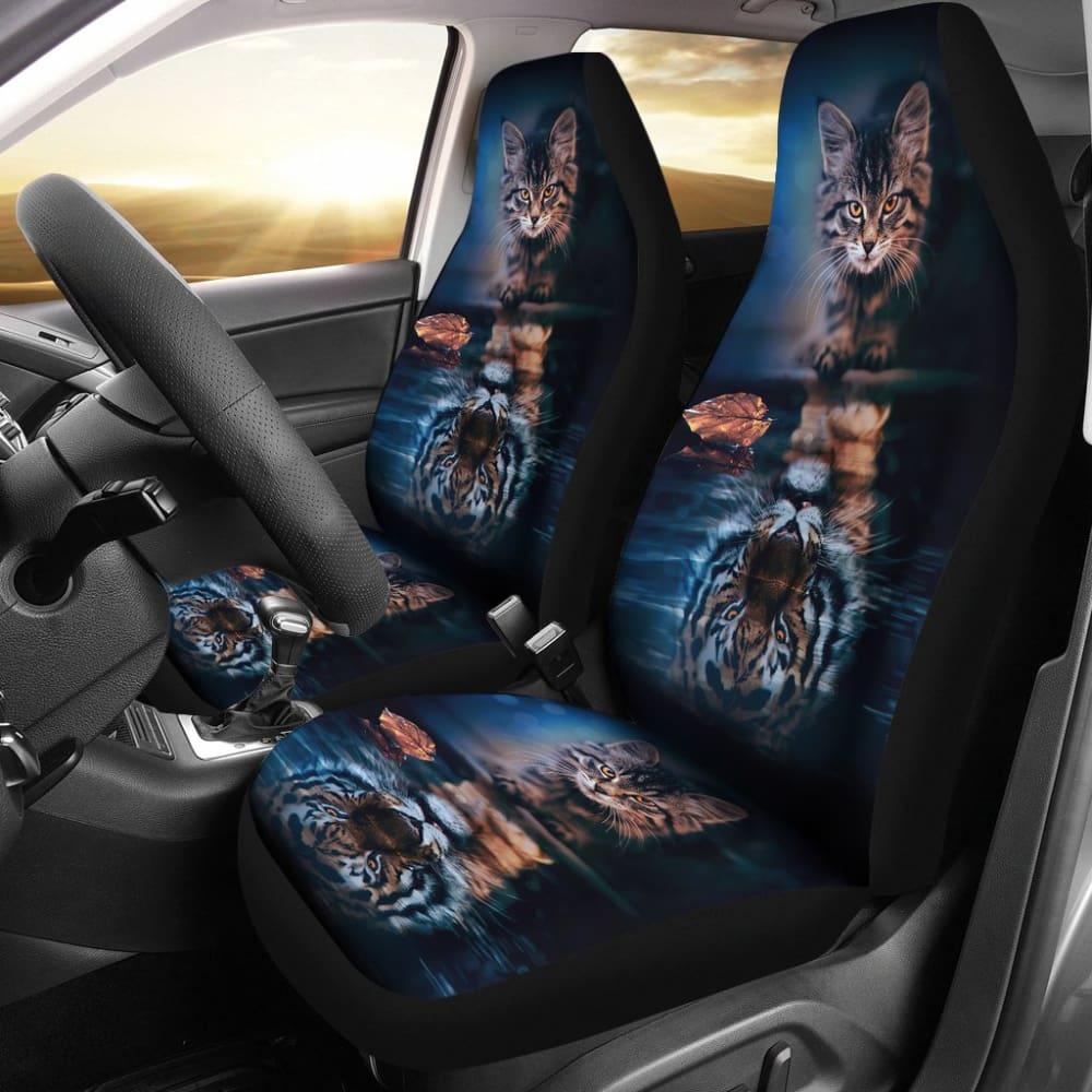 Cat Dream Become Tiger Car Seat Covers 211103