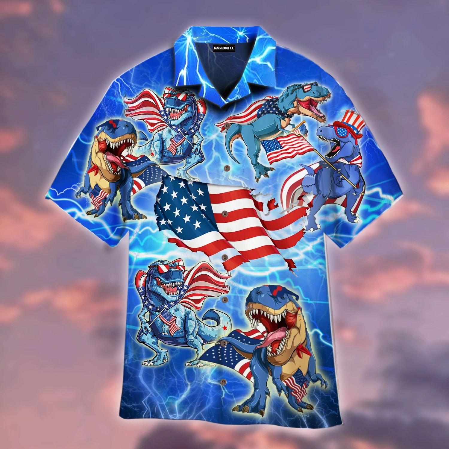 Amerisaurus Rex America Rawr Hawaii Shirt Unisex Adult Ha62935