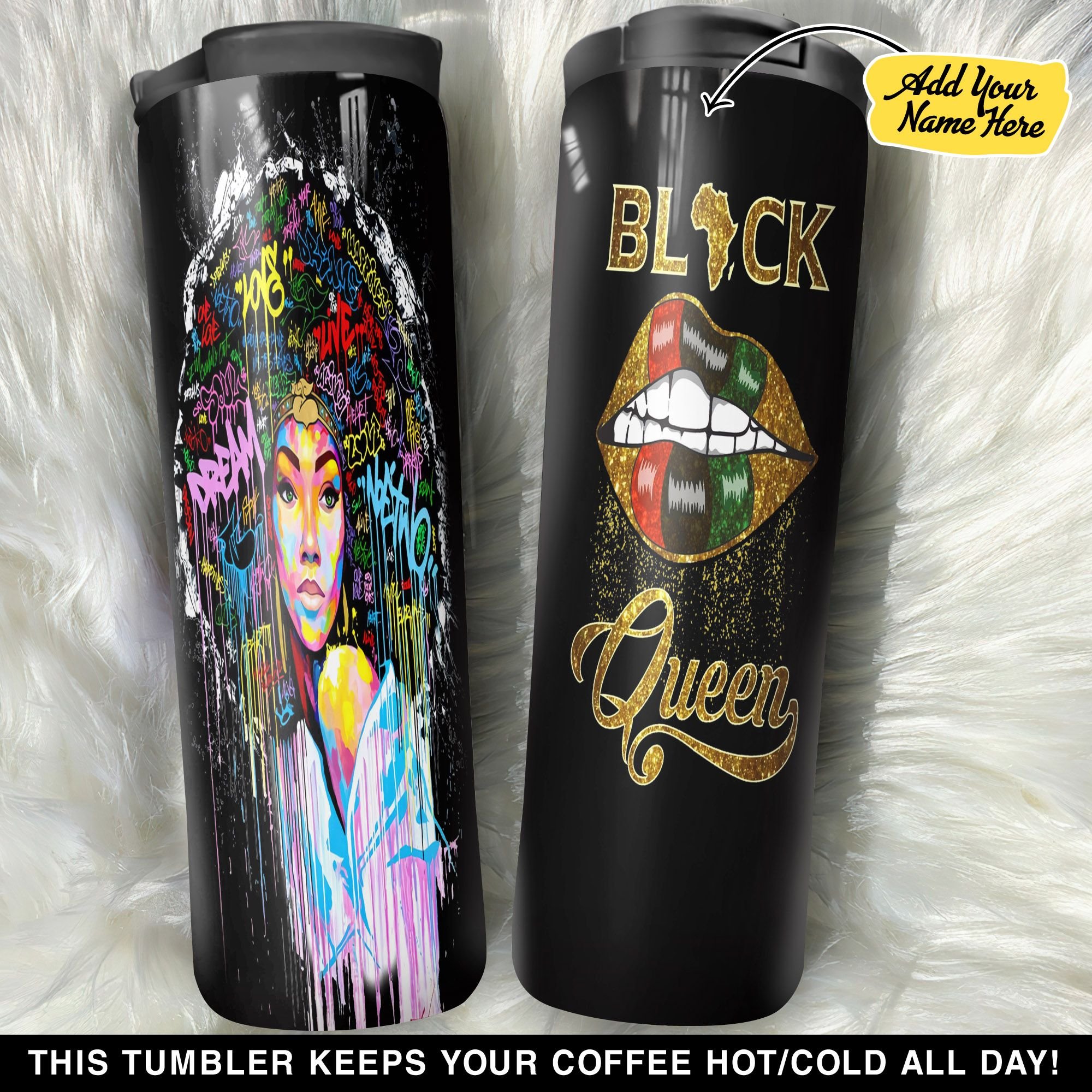 Personalized Black Queen GS1304176OD Stainless Steel Worldmark Tumbler