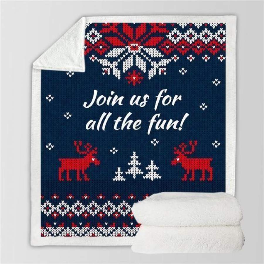 X-Mas Join For Fun Blanket Christmas Decoration Ideas Christmas Gift Ideas