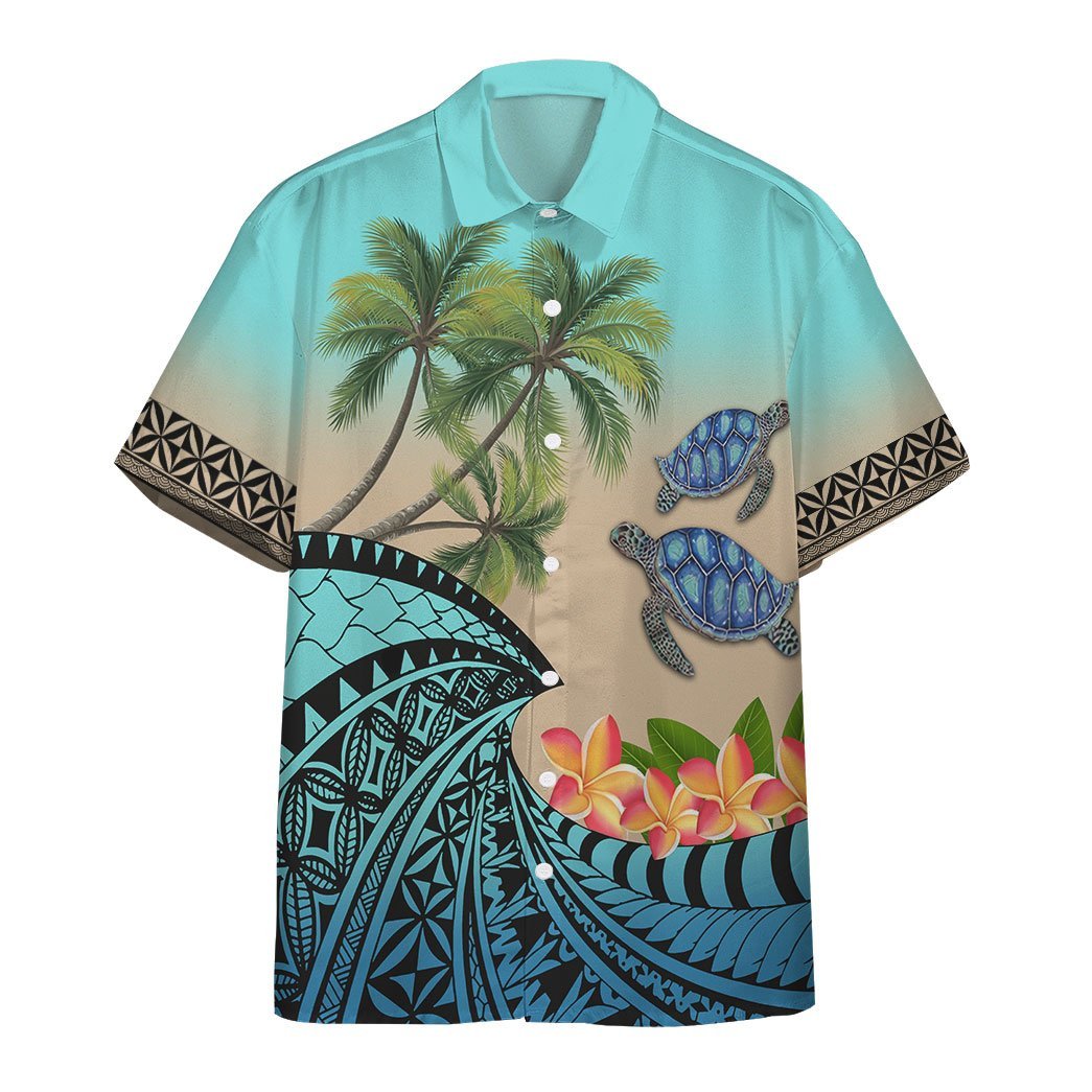 Polynesian Turtle Plumeria Combo Hawaii Shirt And Shorts Ha77982