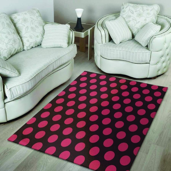 Black And Red Polka Dot Area Rug