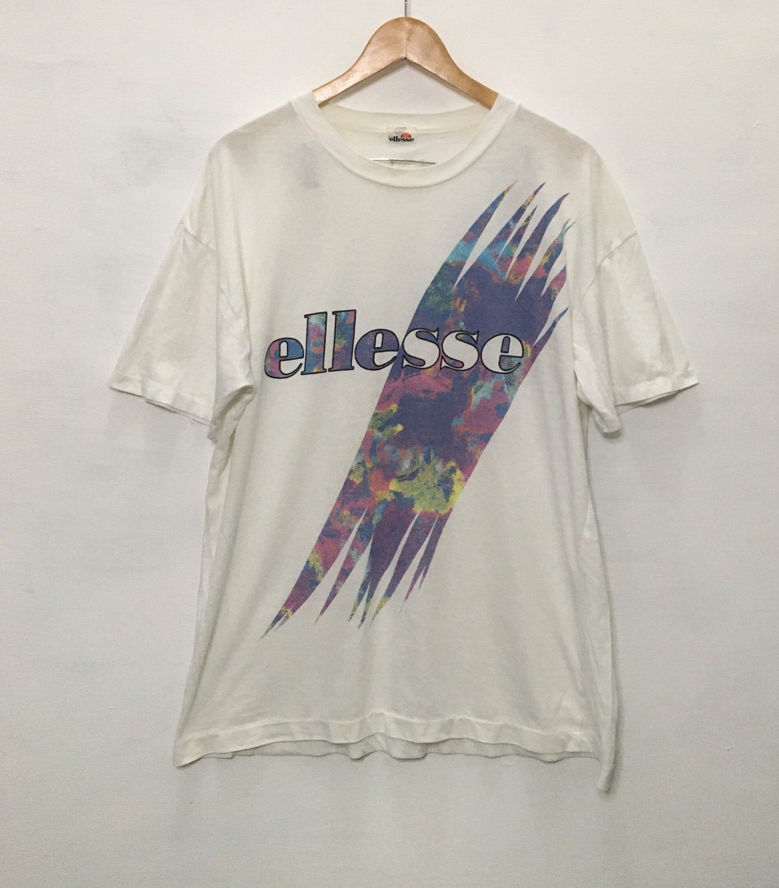 Vintage Ellesse Spell Out Pirozzi Prado Reno Logo T-Shirt