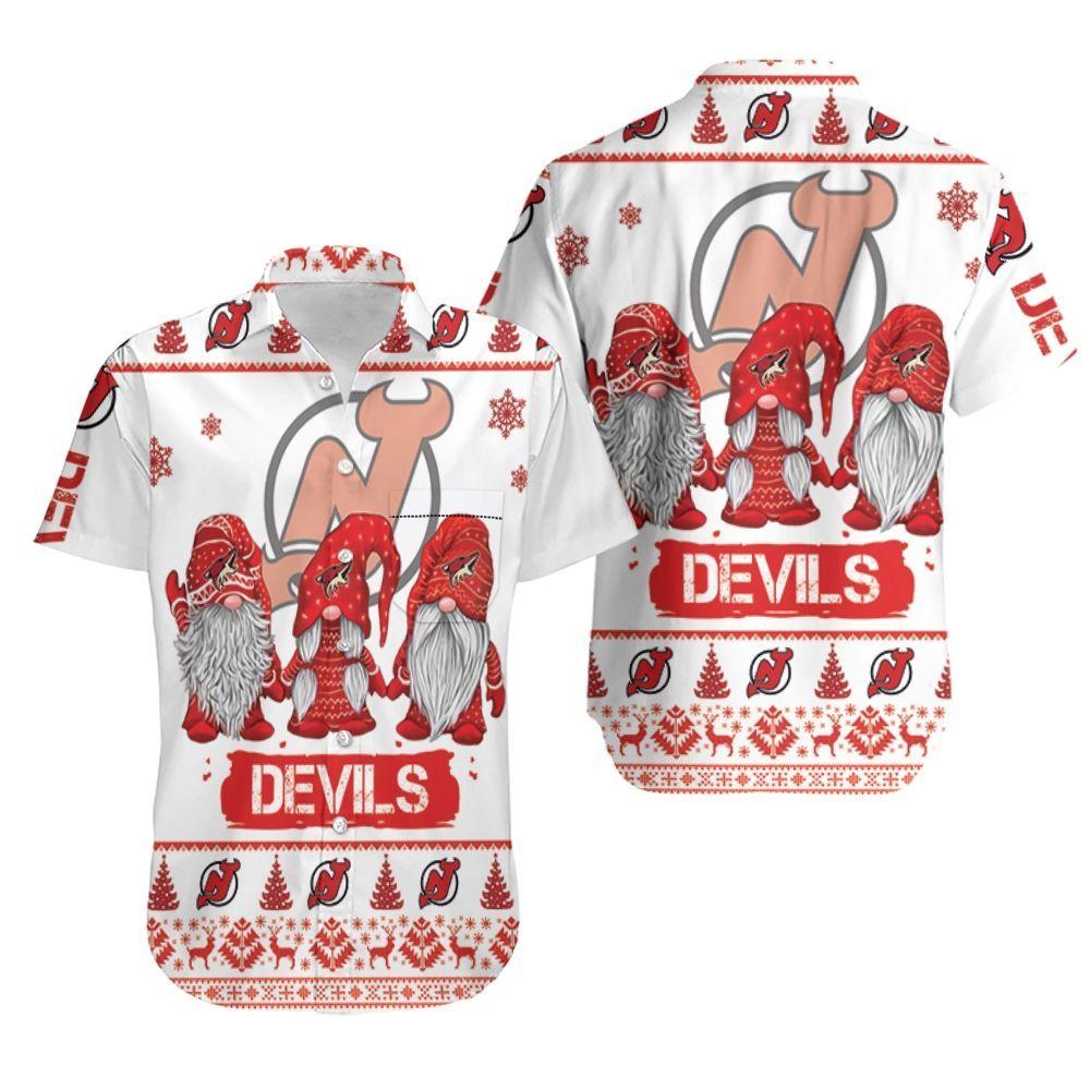 Beach Shirt Christmas Gnomes New Jersey Devils Ugly Sweatshirt Christmas 3D Hawaiian Shirt