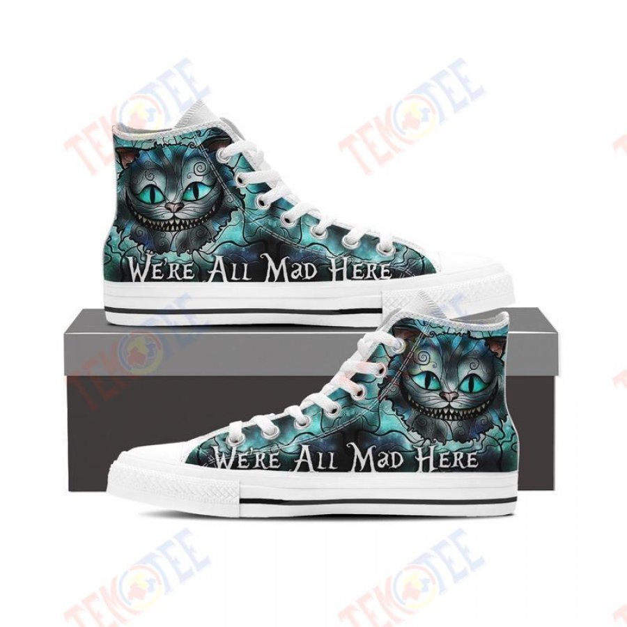 Mens Womens Cheshire Cat Unisex High Top Convers Shoes Custom Shoes Nice And Comfortable TDT489