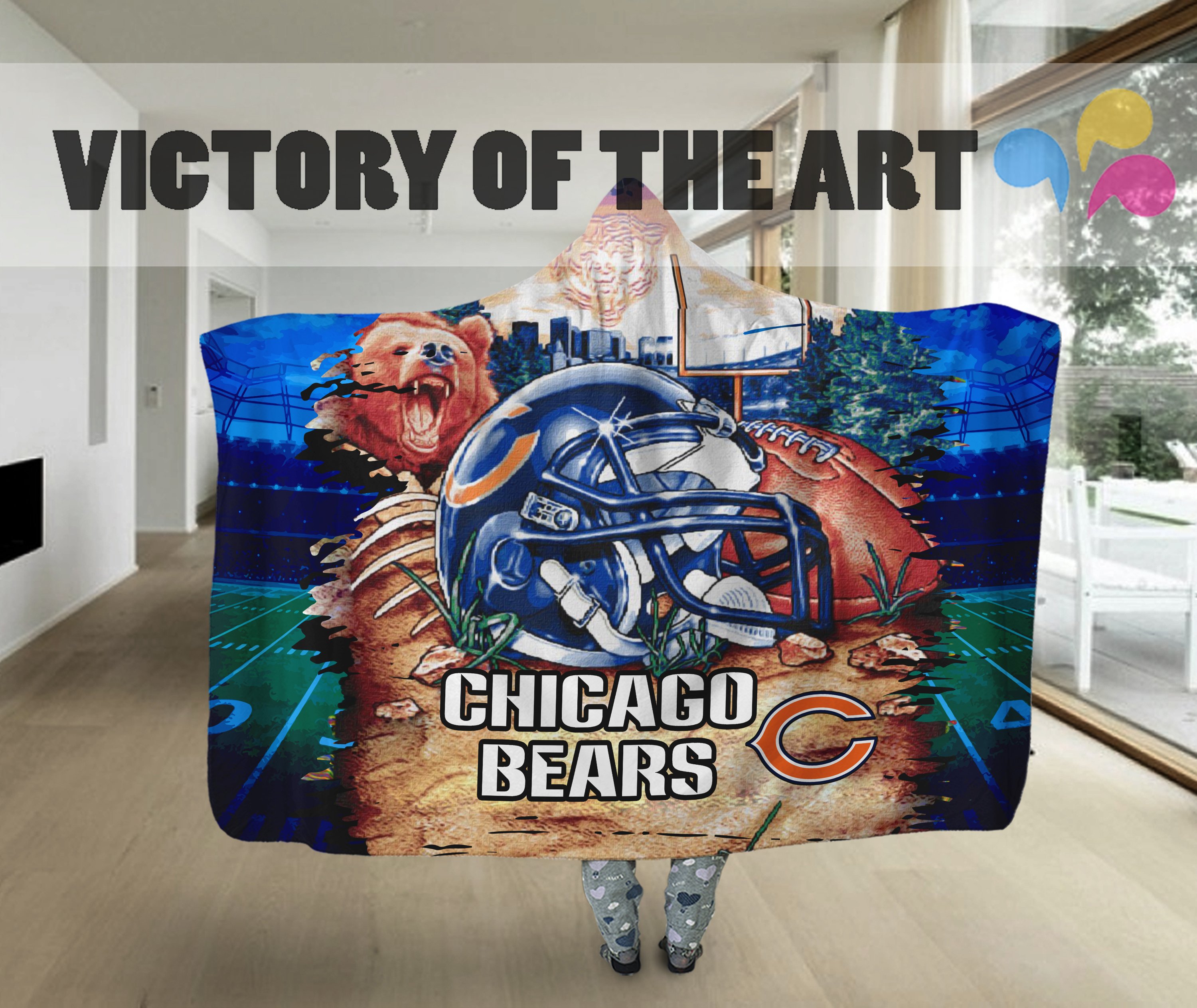 Special Edition Chicago Bears Home Field Advantage Hooded Blanket