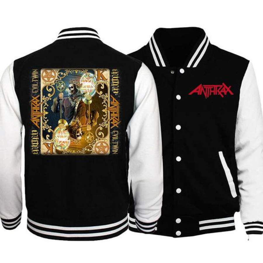 Thrash Metal Band-Anthrax Men’s  Baseball Jacket Sweatshirt