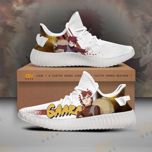 Best Gaara Yezzy Sneakers Sand Power Naruto Anime Shoes Yeezy Sneakers