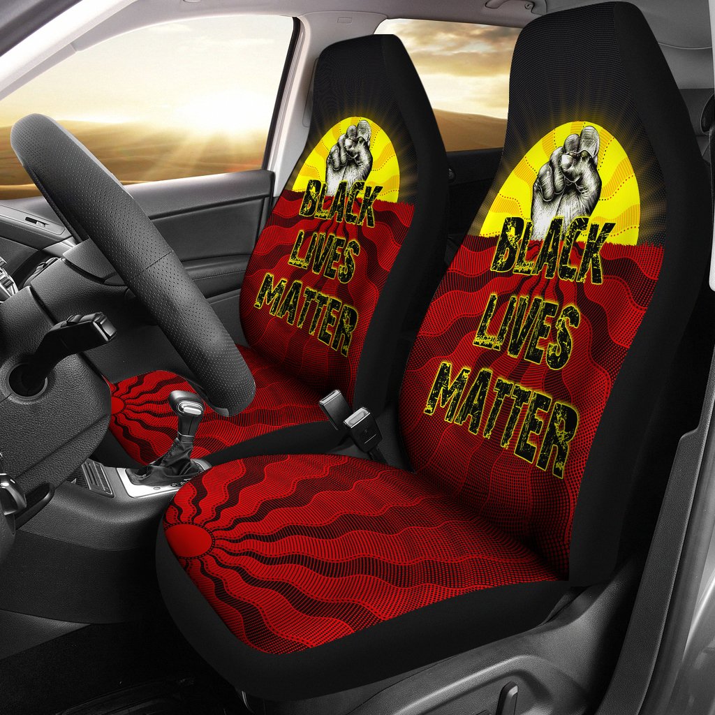 Car Seat Cover – Aboriginal Black Lives Matter Sun Dot Painting