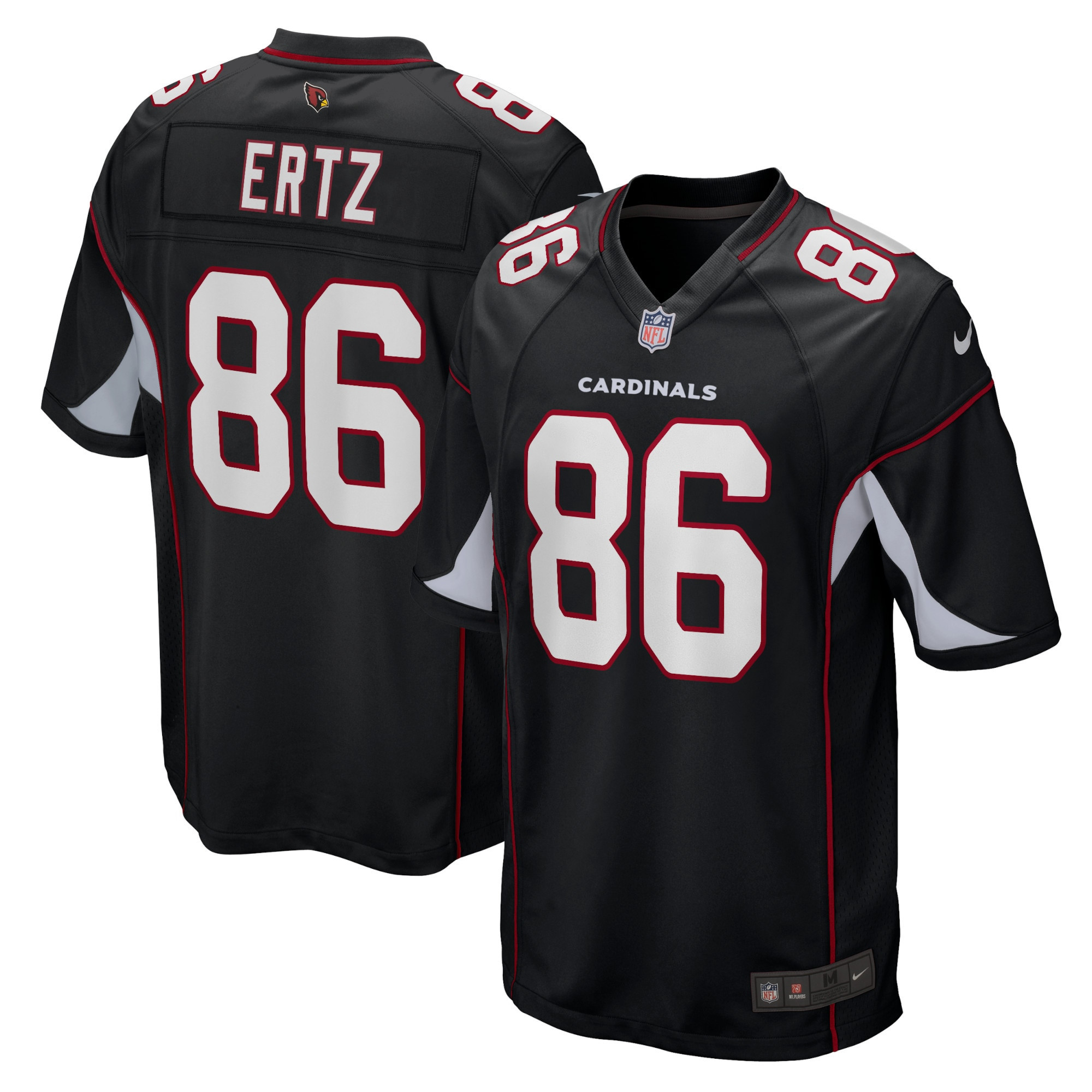 Zach Ertz Arizona Cardinals Alternate Player Game Jersey – Black NFL