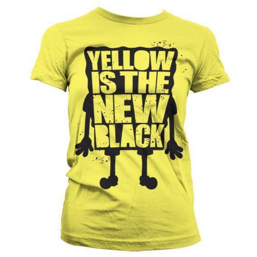 Yellow Is The New Black Girly T-Shirt