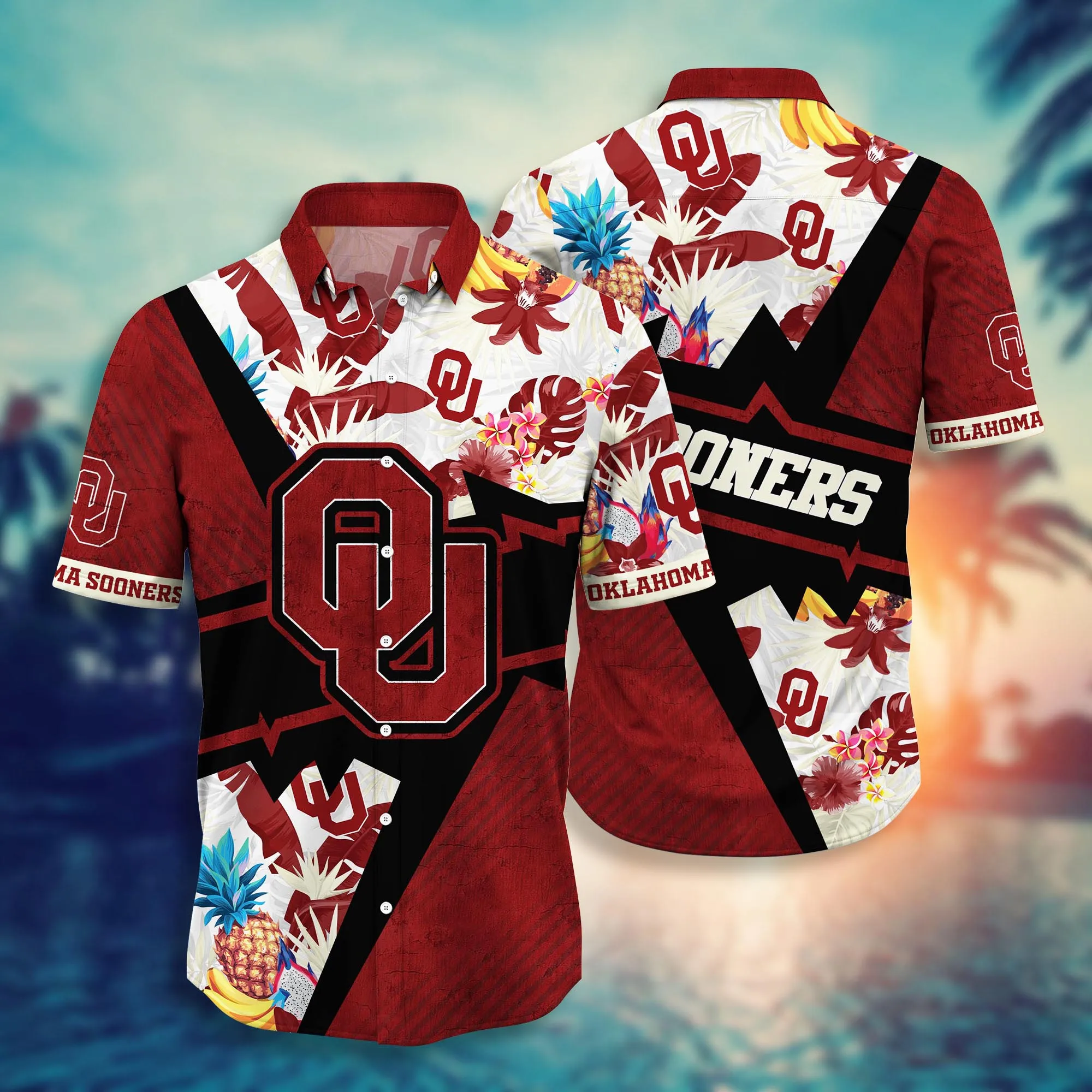 Oklahoma Sooners NCCA Hawaiian Shirt Leisure Aloha Shirt