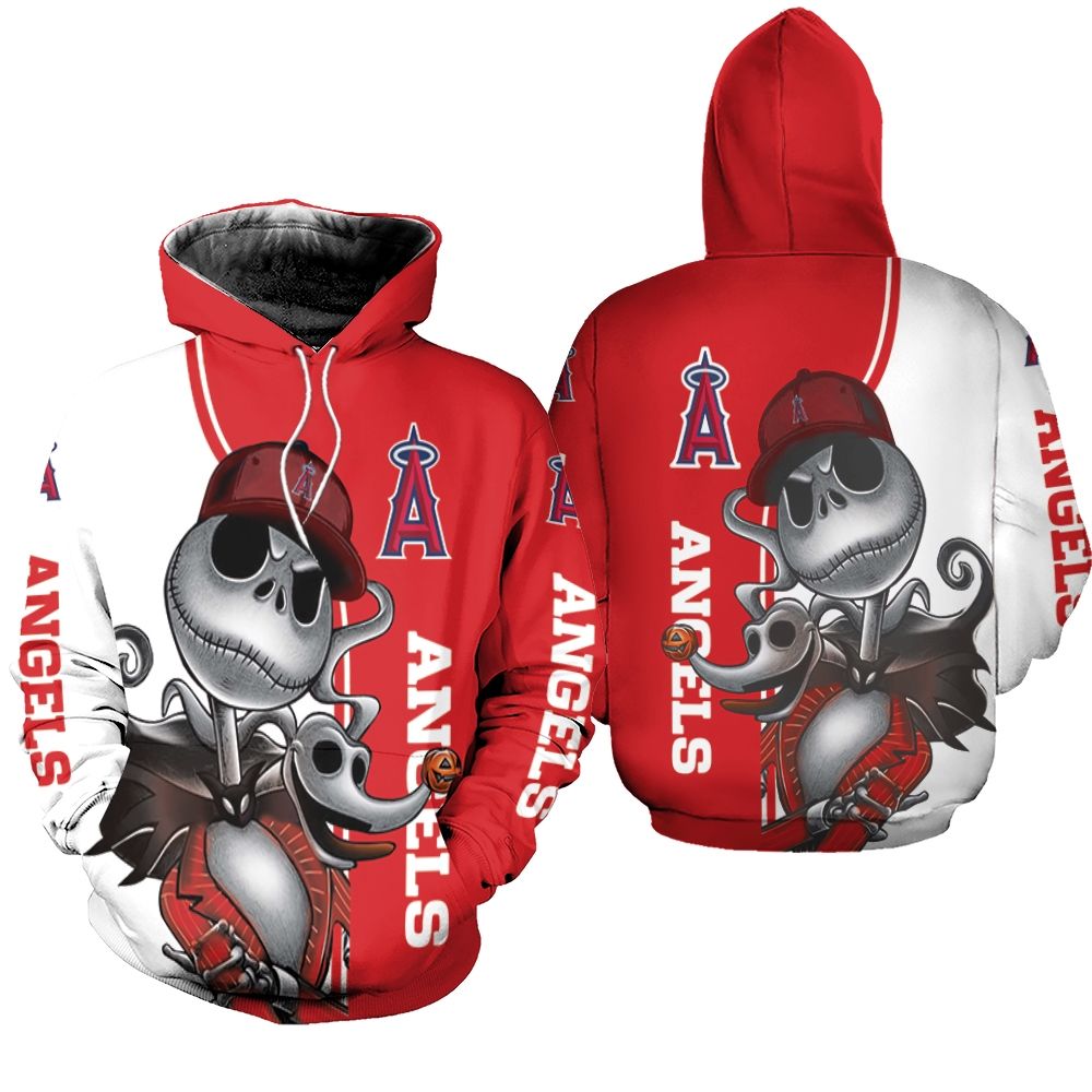 Los Angeles Angels Jack Skellington And Zero Hoodie