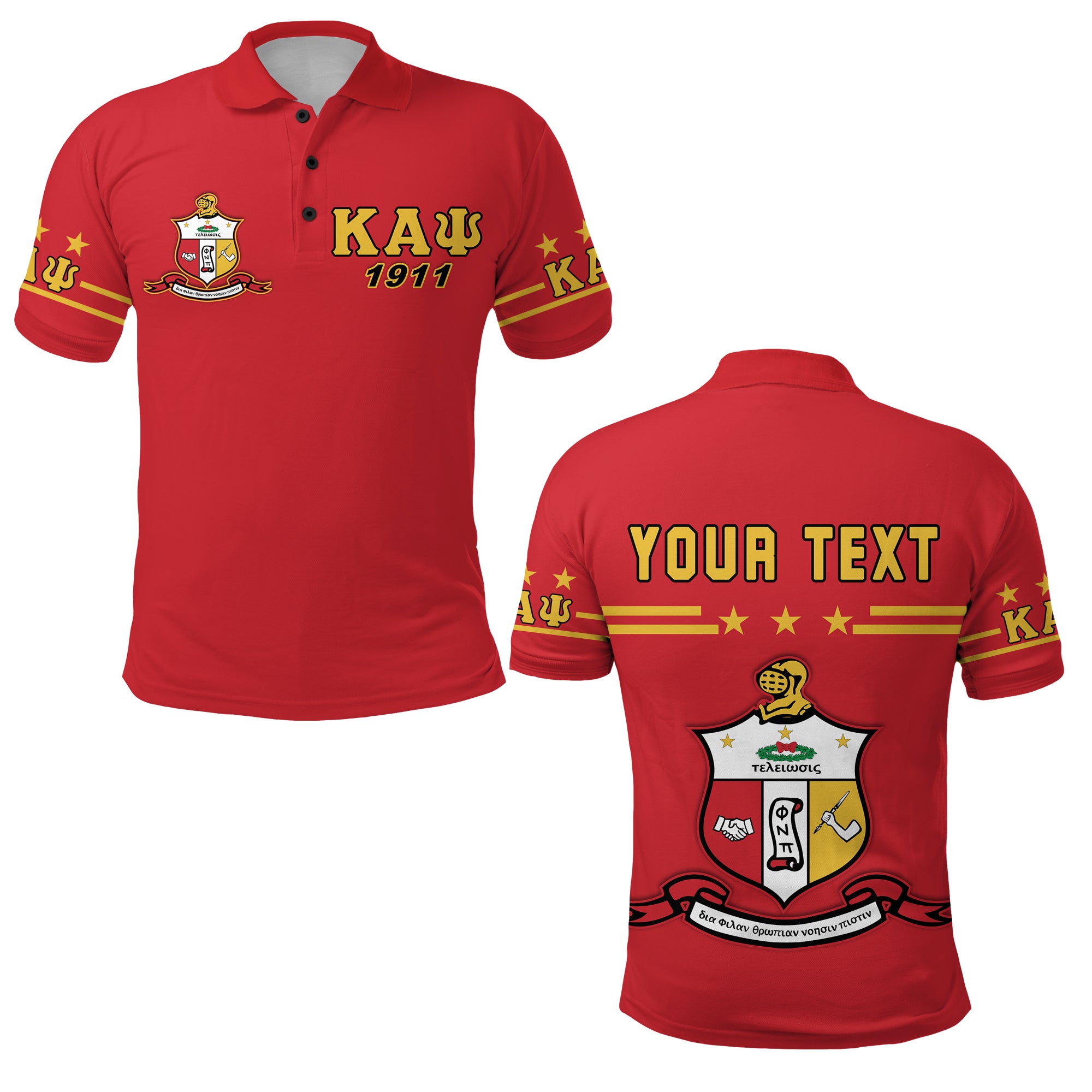 (Custom Personalised) Kappa Alpha Psi   Polo Shirt Simple Lt13