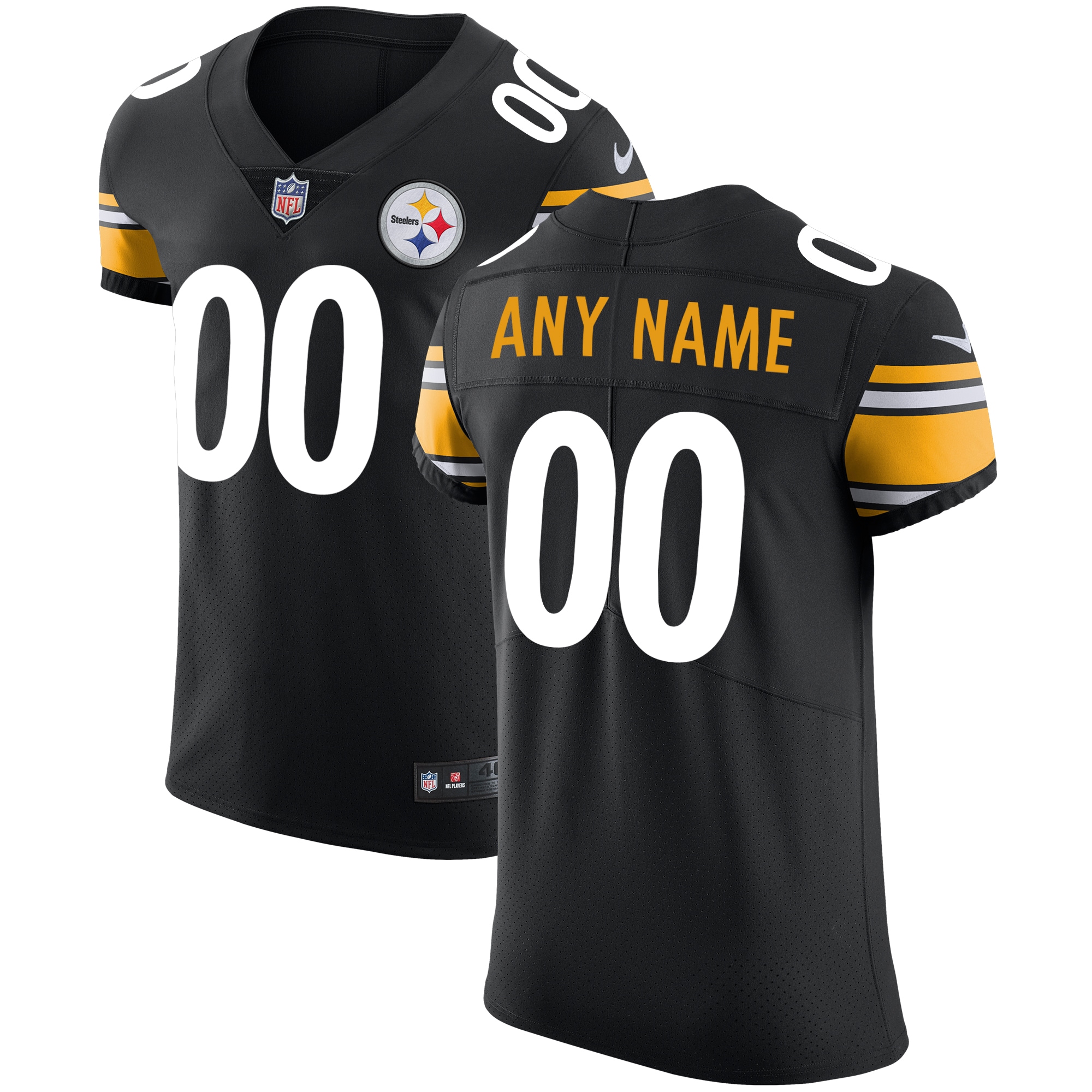 Pittsburgh Steelers Vapor Untouchable Custom Elite Jersey – Black