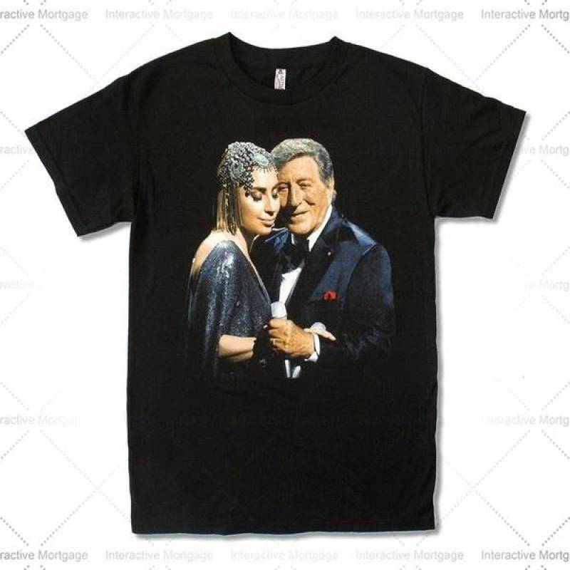 Lady Gaga Tony Bennett Cheek to Cheek Tour Mens Black Shirt fashion short sleeved T-shirt Summer funny tee shirtmen’s t-shirt