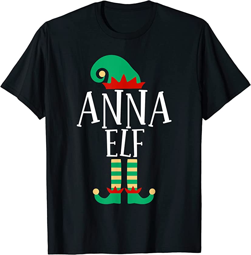 The Anna Elf Funny Family Matching Christmas Pajamas T-Shirt