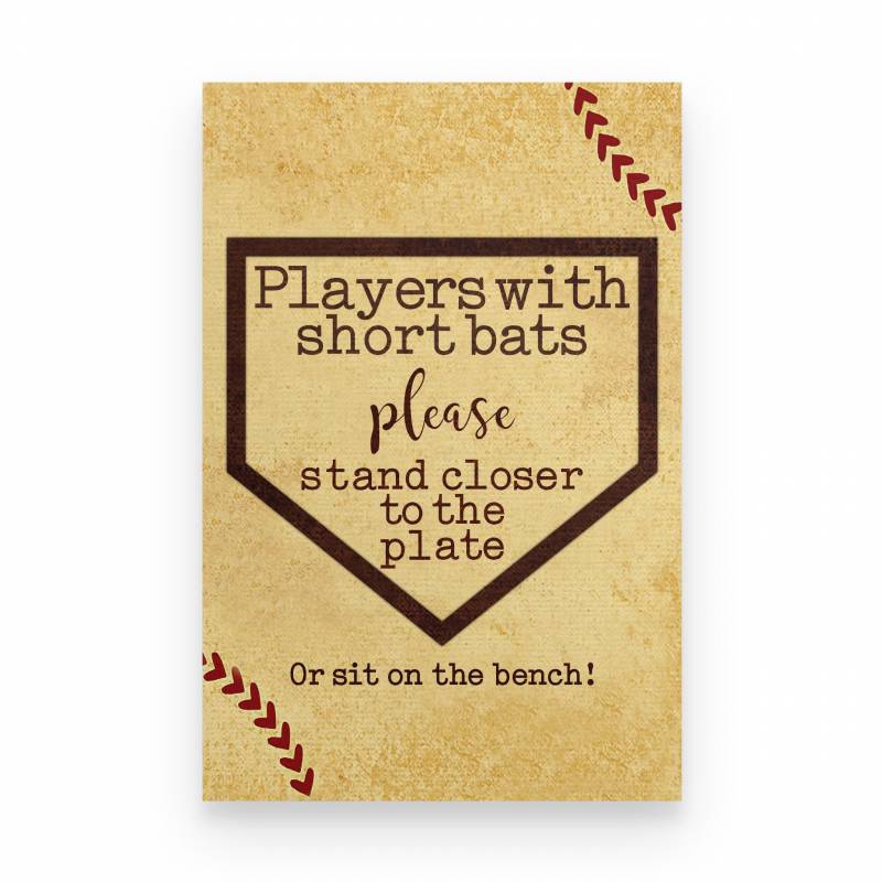 Baseball Player With Short Bats - Poster