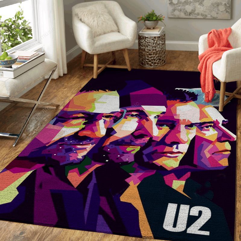 U2 Band Music Art Area Rug Living Room Rug Home Decor Floor Decor