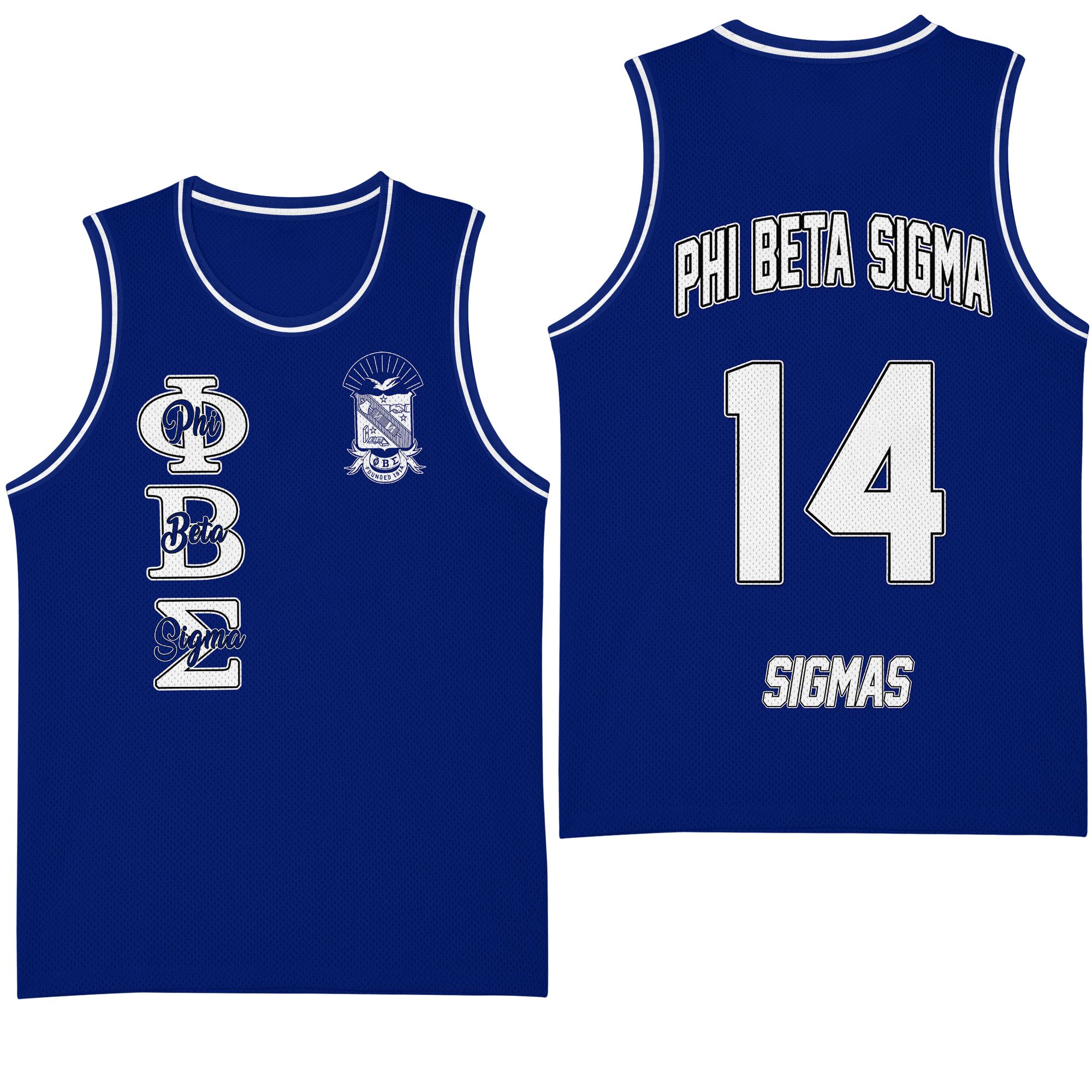 (Custom) Getteestore Jersey –  Phi Beta Sigma (Blue) Basketball Jersey A31