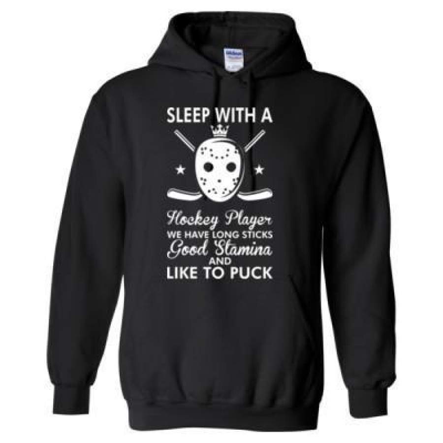 AGR Sleep With A Hockey Player We Have Long Sticks Good Stamina – Heavy Blend™ Hooded Sweatshirt