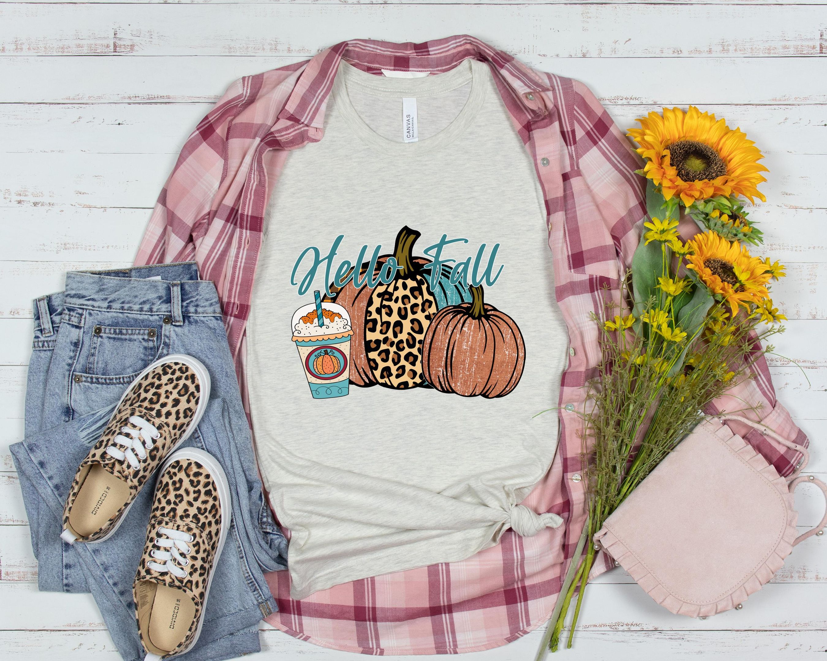 Hello Fall Pumpkin Shirt, Fall Season Shirt, Autumn Shirt, Happy Mid Shirt, For Autumn Shirt, Pumpkin Season Shirt