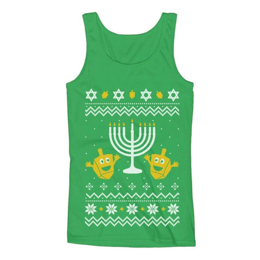 Ugly Christmas Hanukkah Sweater Women Tank Top