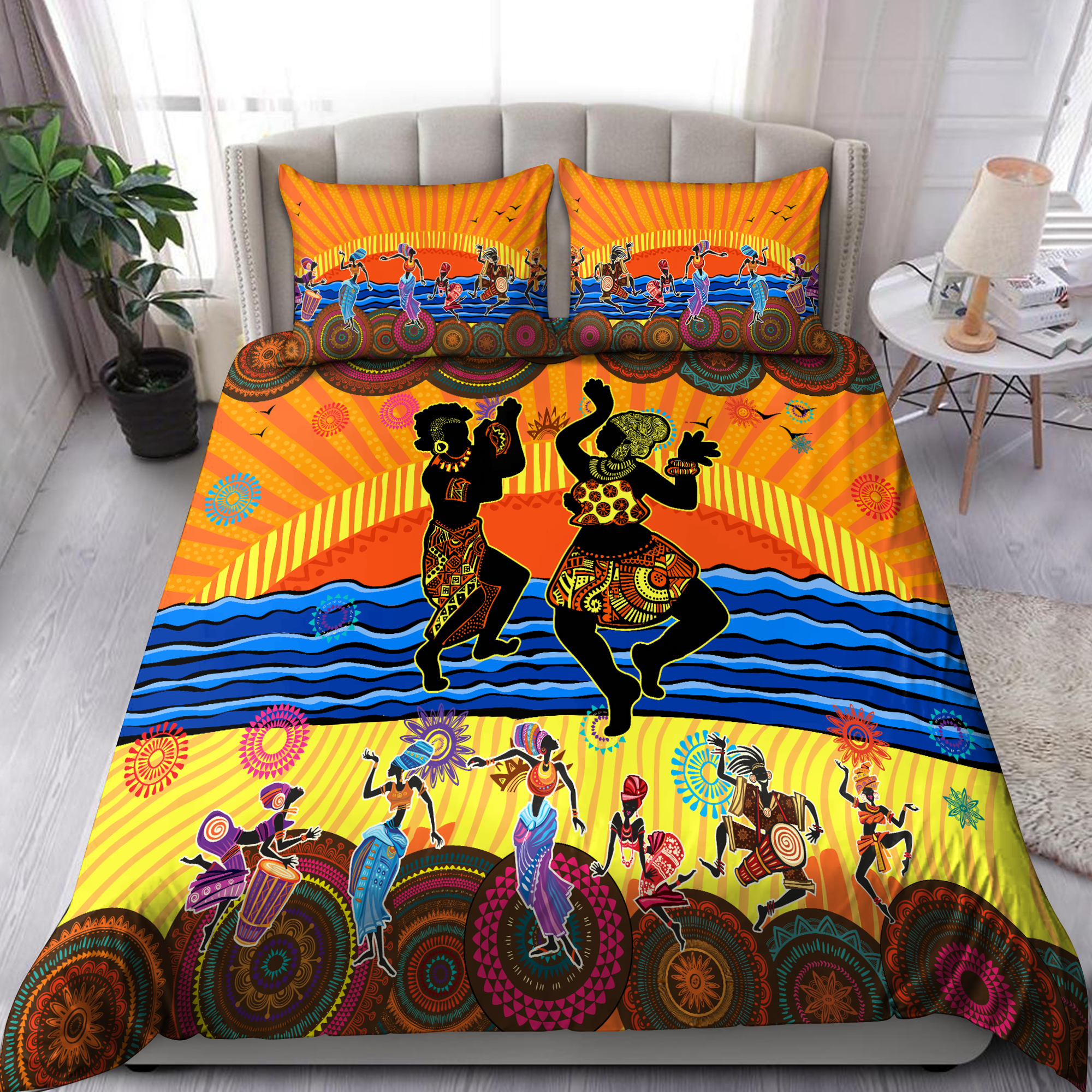 Tmarc Tee Africans Dancing 3D All Over Printed Bedding Set