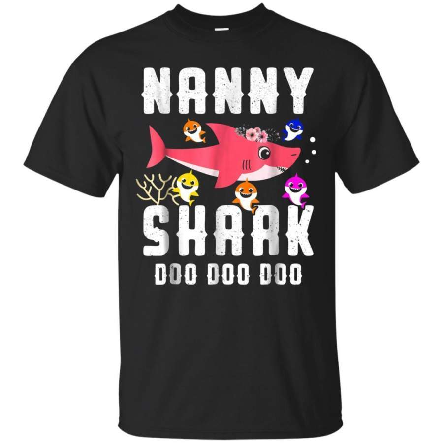 AGR Nanny Shark Shirt Funny Family Matching Birthday Gifts Women Jaq T-shirt