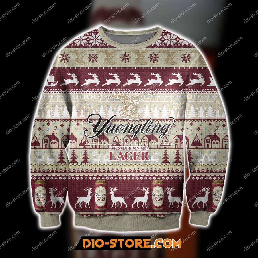 3D ALL OVER PRINT YUENGLING LAGER BEER  UGLY CHRISTMAS SWEATSHIRT