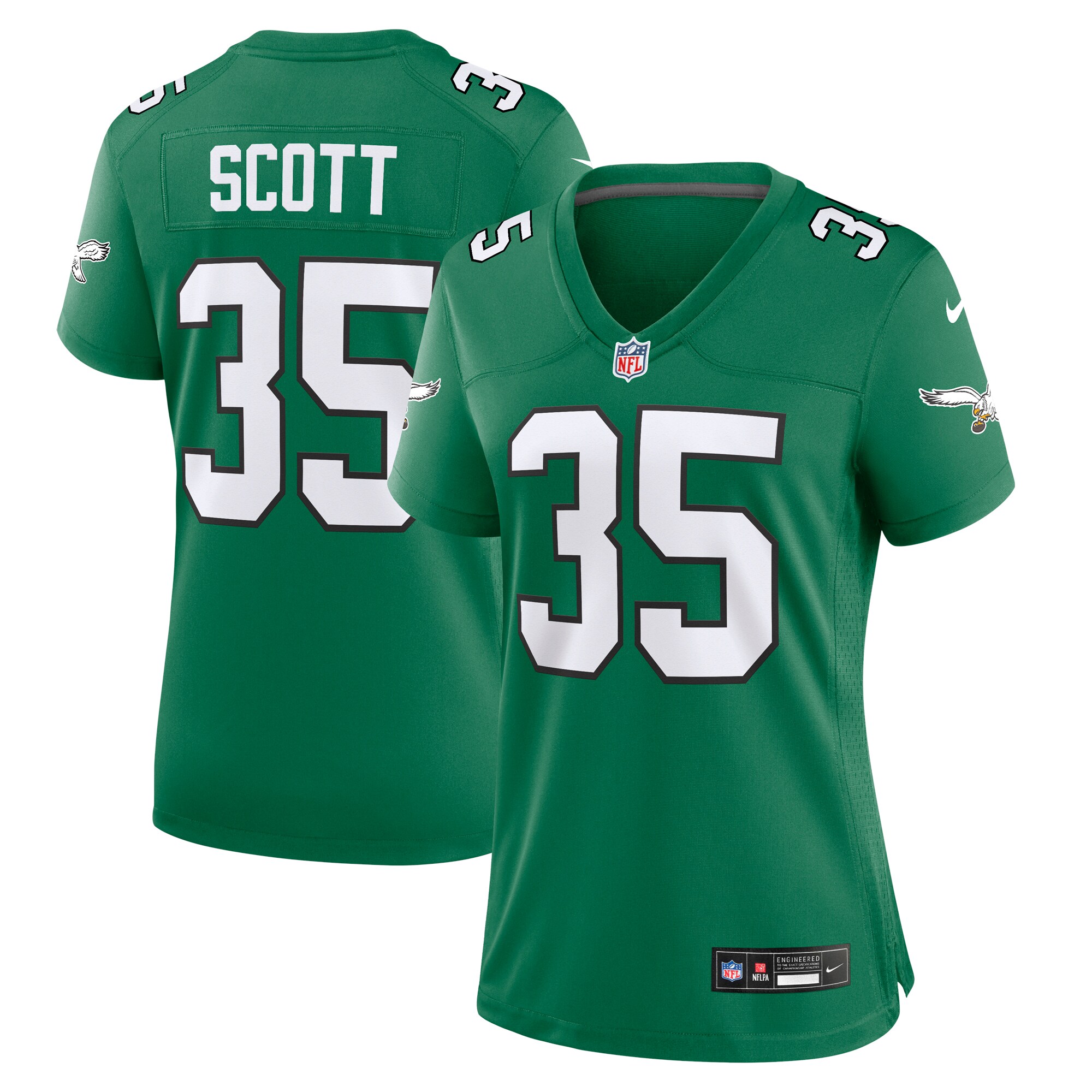 Women’s Philadelphia Eagles Boston Scott Kelly Green Alternate Game Jersey