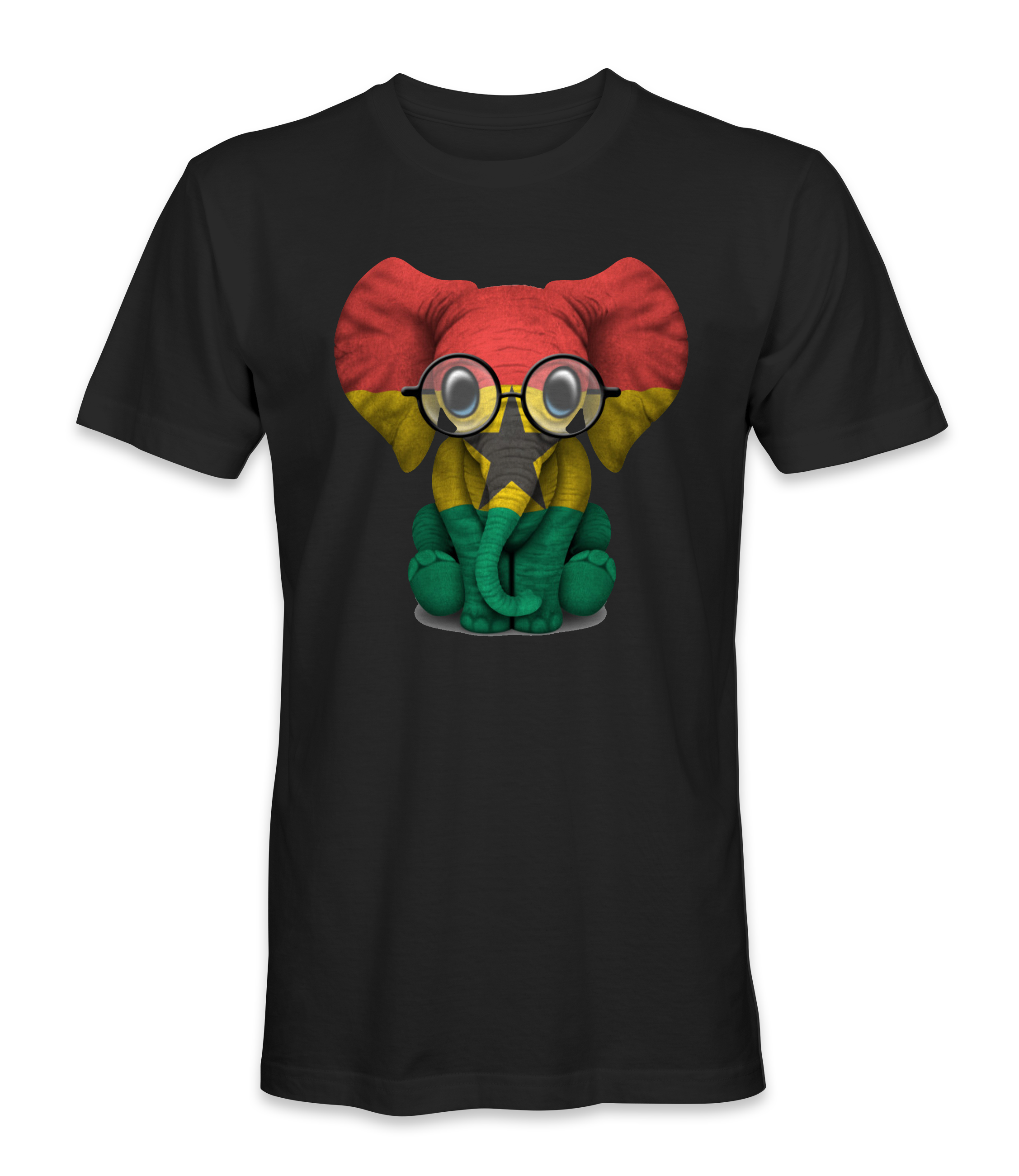 Ghana Country Flag On An Elephant T-Shirt