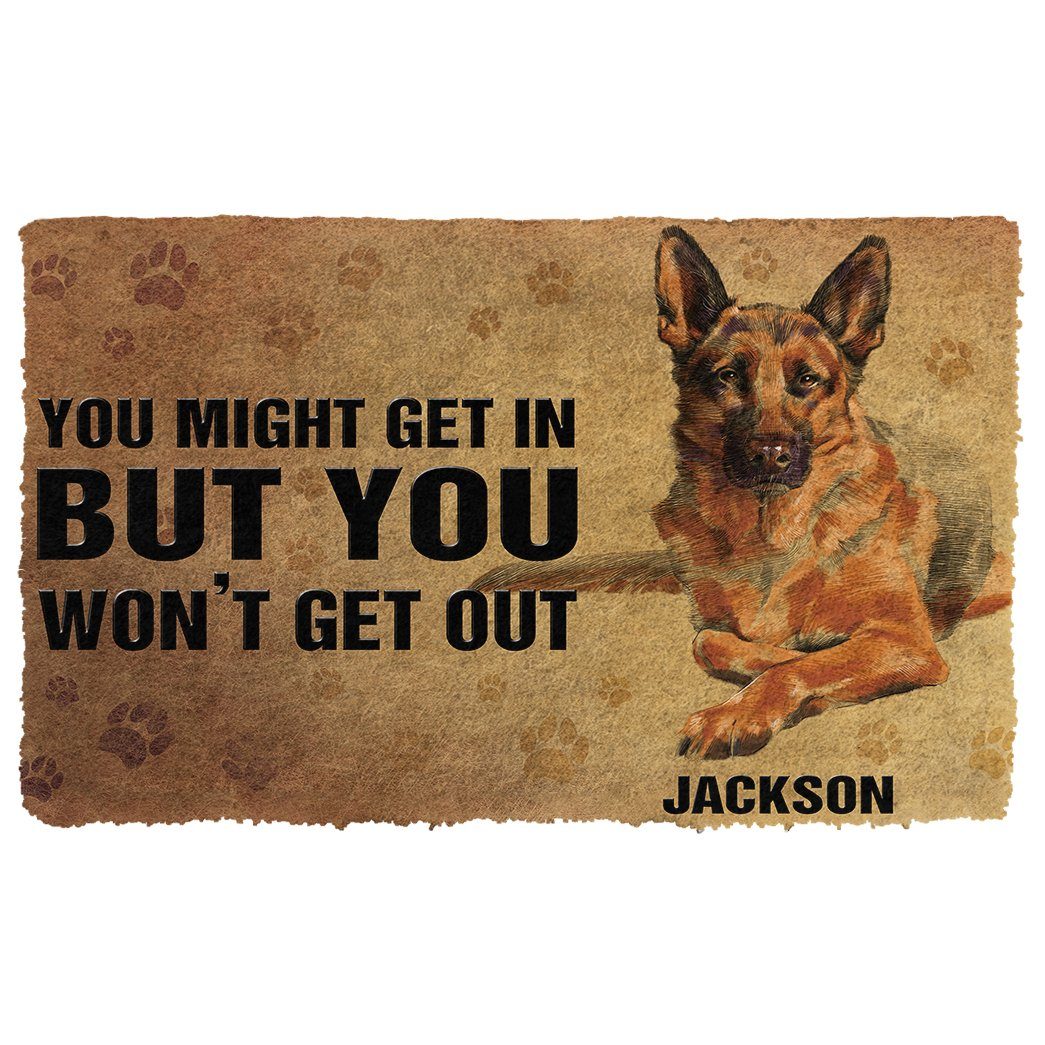 Gearhumans  Gearhuman 3D You Might Get In German Shepherd Custom Name Doormat