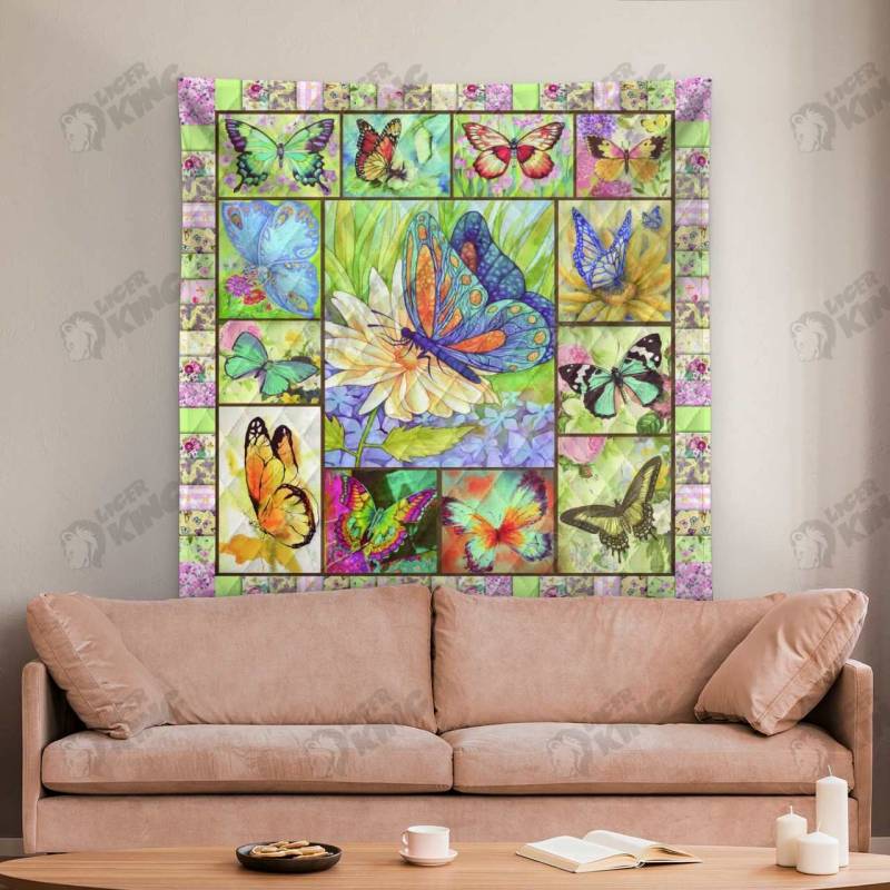 Animal Quilt Butterfly Blanket 1269 L