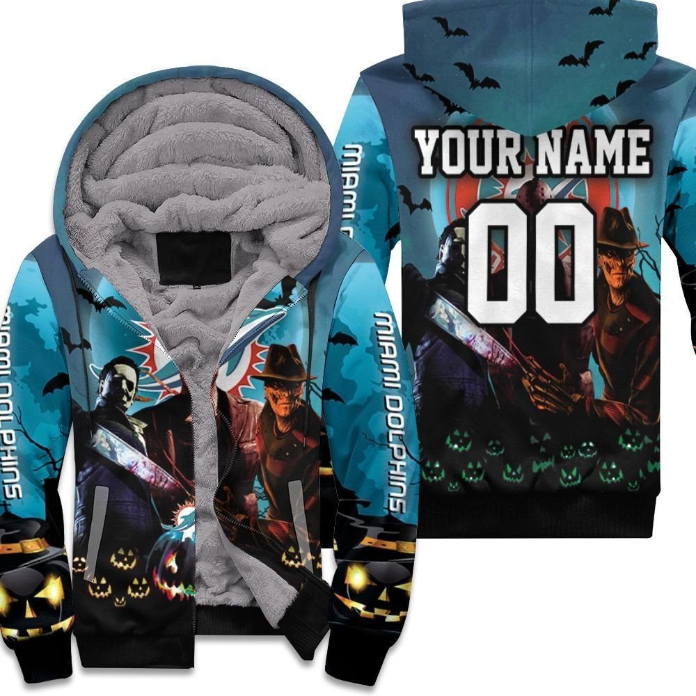 Halloween Dolphins 3D Personalized Unisex Fleece Hoodie