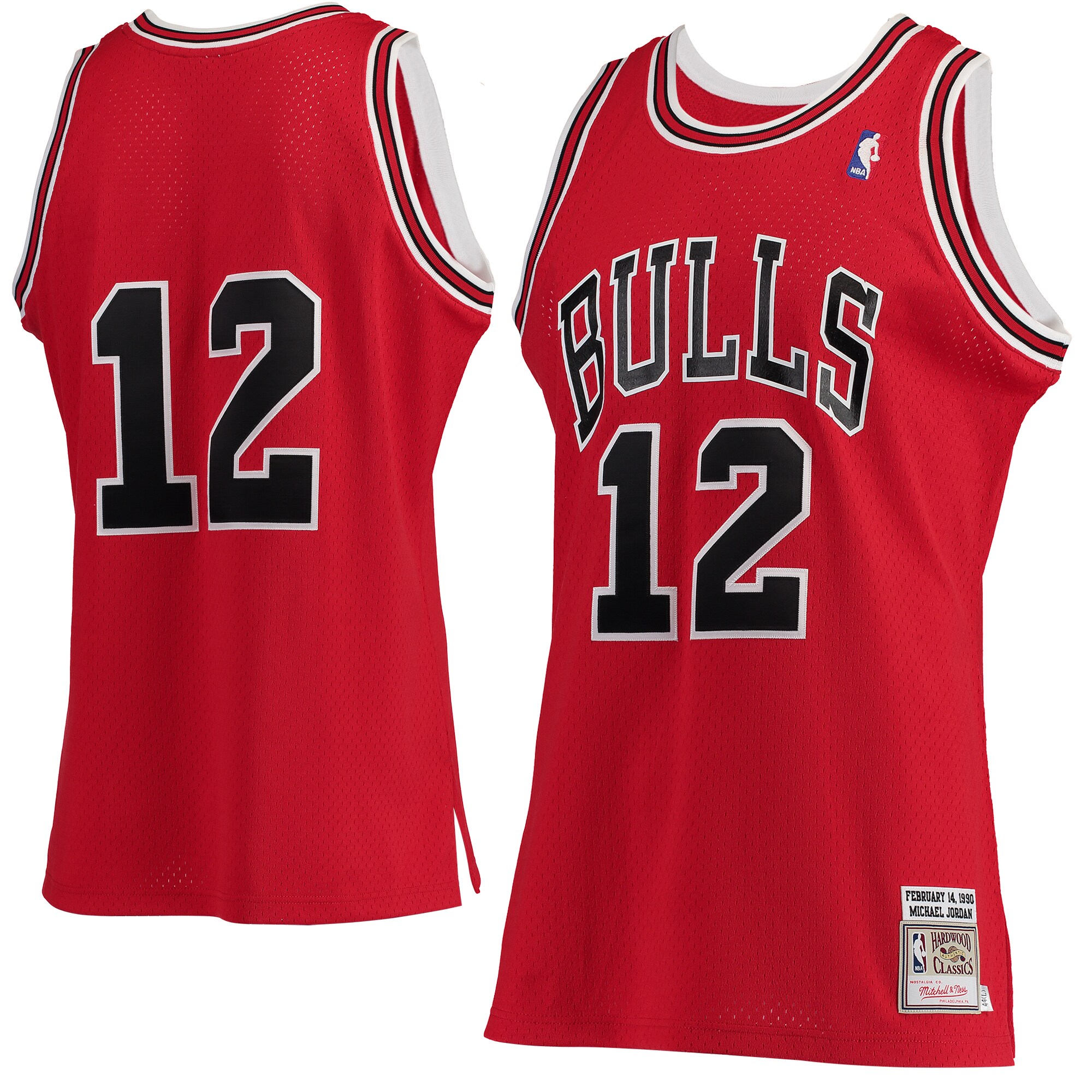 Michael Jordan Chicago Bulls Mitchell & Ness Hardwood Classics #12 Authentic Jersey – Red