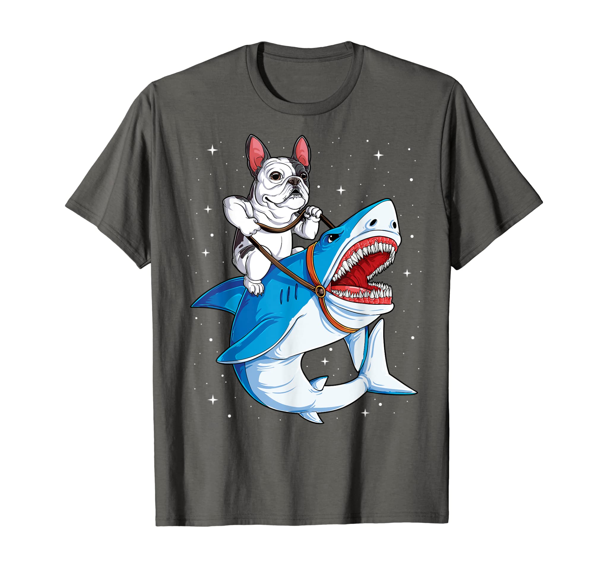 French Bulldog Shark T shirt Kids Space Galaxy Jawsome Gifts