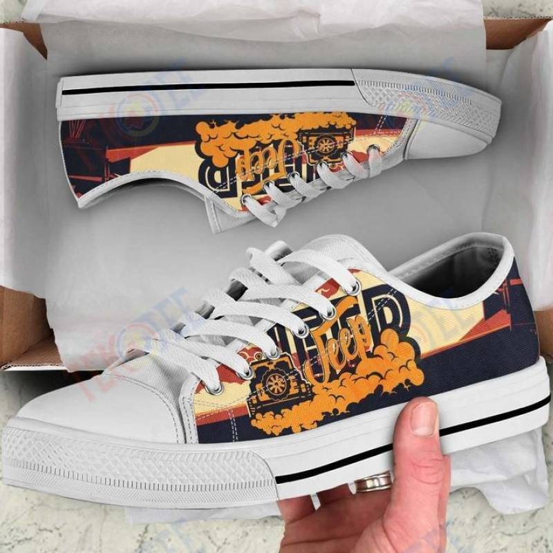 Mens Womens Jeep Christmas Low Top Shoes Custom Print Footwear Converse Sneakers TMT573