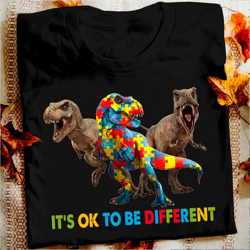 Dinosaur It’s Ok To Be Different Standard Men T-Shirt