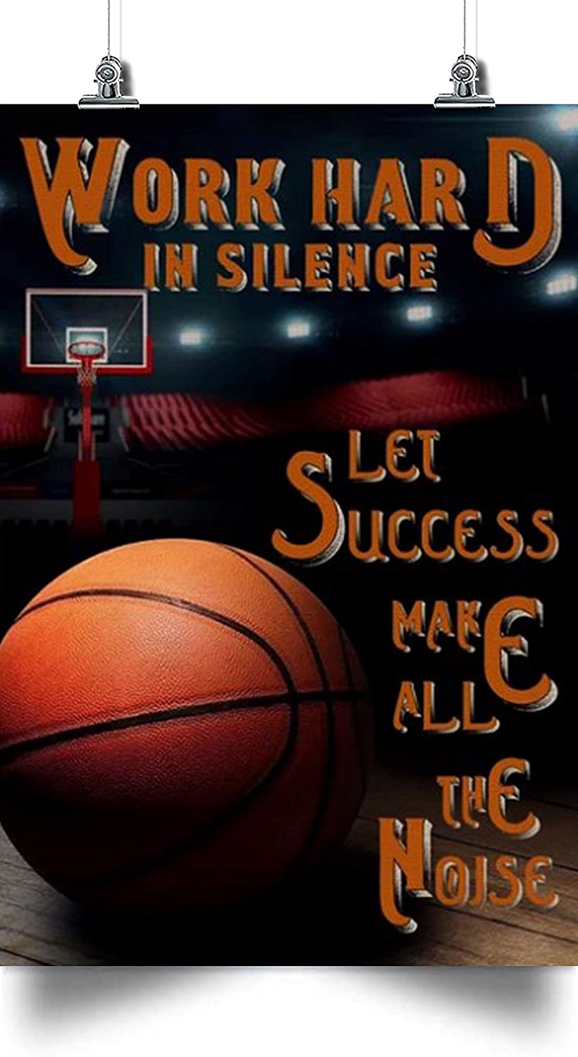 Work Hard In Silence – Portrait – Basketball – Poster – Wall Poster, Poster For Friends And Relatives, Gifts, Room Decoration, Home Decor.