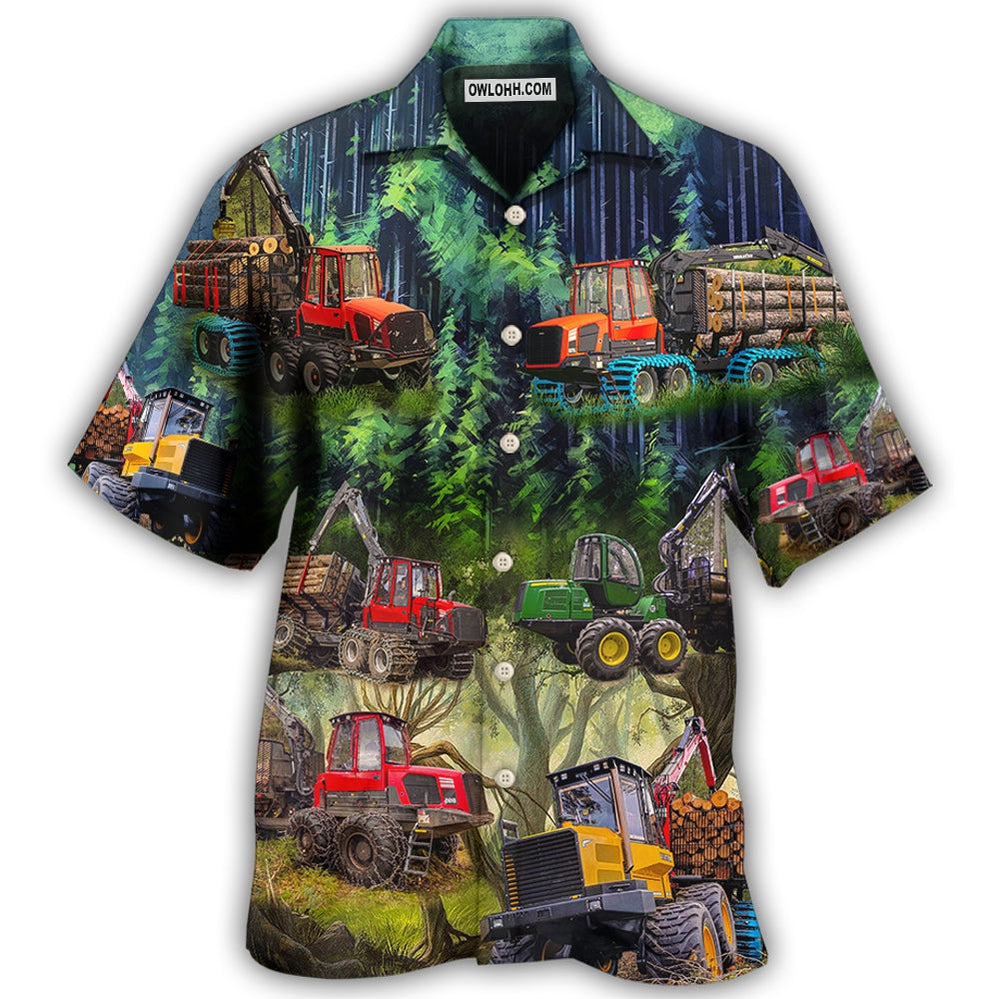 Tractor The Woods Are Calling And I Must Go Style – Hawaiian Shirt – Owl Ohh