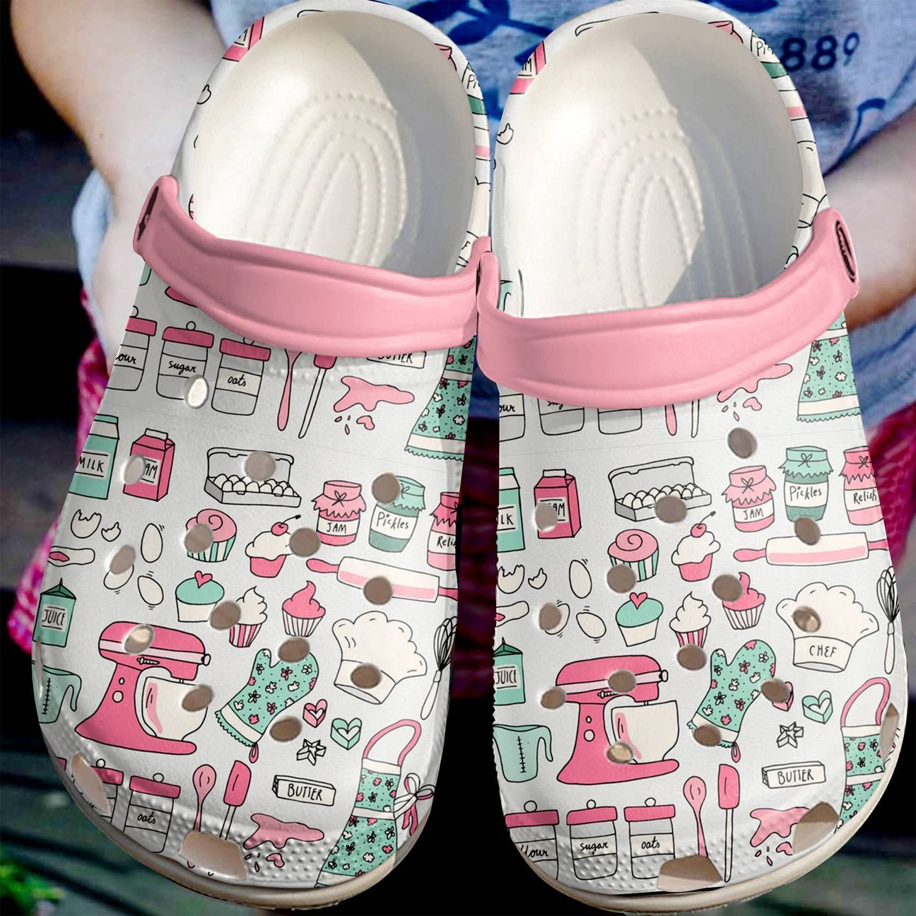 Baking Personalized Clog, Custom Name, Text, Color, Number Fashion Style For Women, Men, Kid, Print 3D Bake With Love