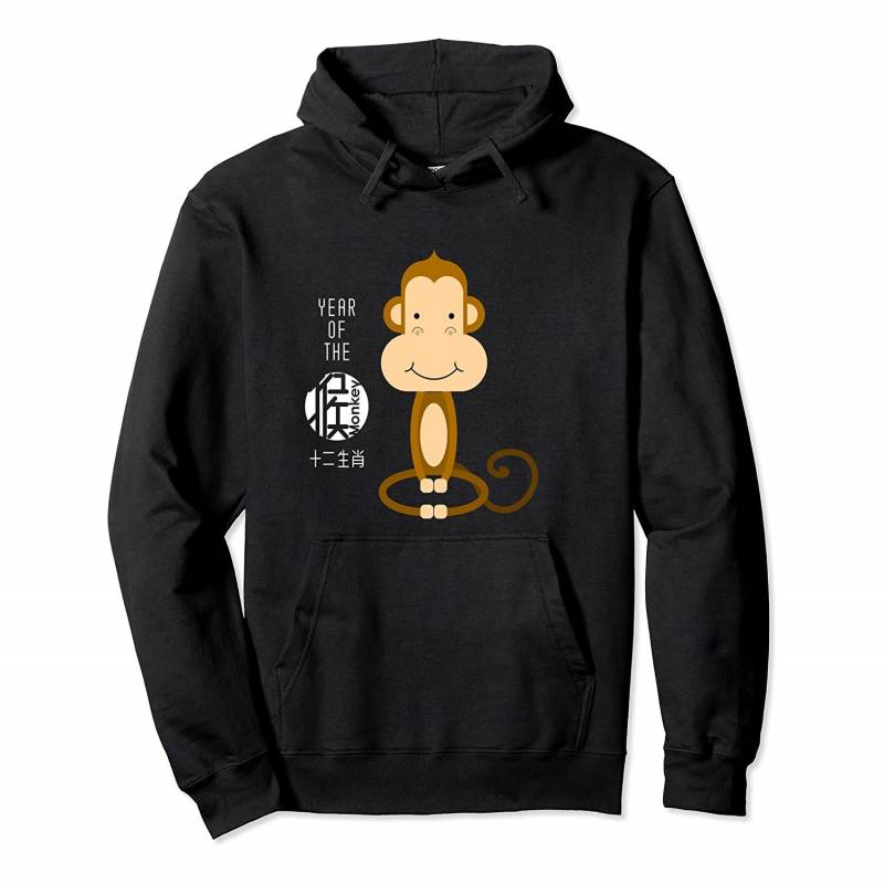 Year of The Monkey Chinese Zodiac Lunar New Year Graphic Pullover Hoodie