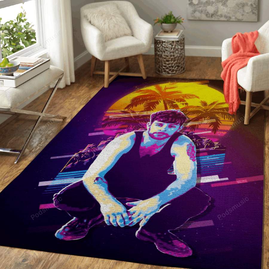 Tom Grennan  – Artwork Music Synthwave 80S Art For Fans Area Rug Living Room Carpet Floor Decor