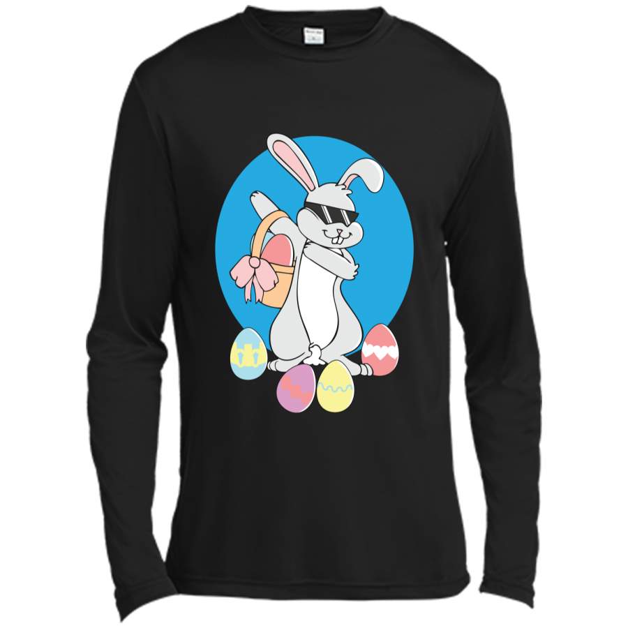 Dabbit T-Shirt Funny Dabbing Hip Hop Easter Bunny Shirt1 Long Sleeve Moisture Absorbing Shirt