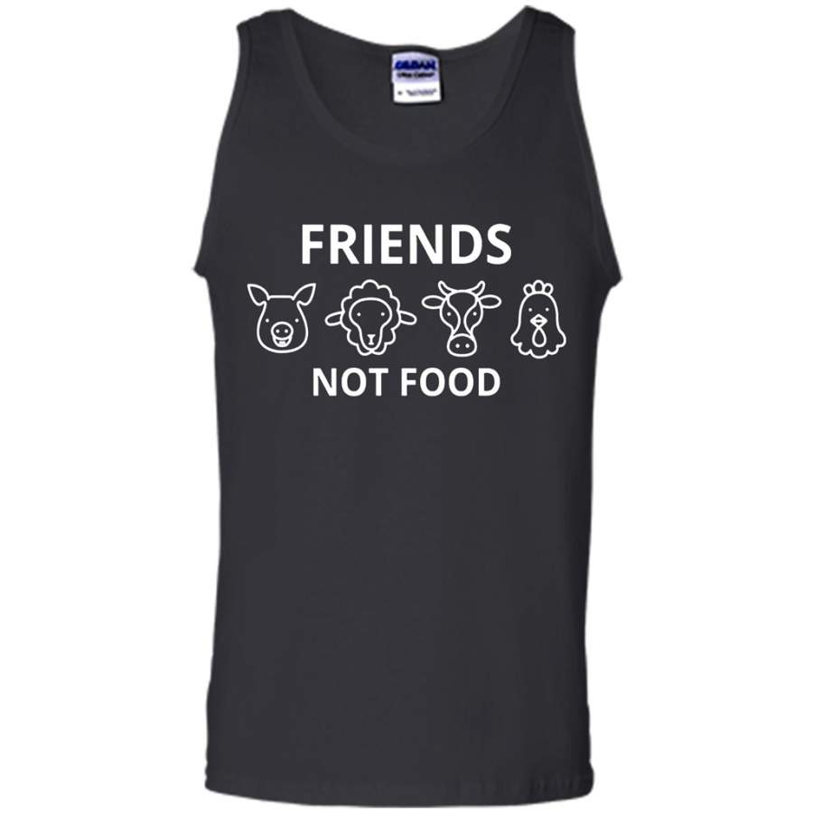 Animal Are Friends Not Food B – Canvas Unisex Tank